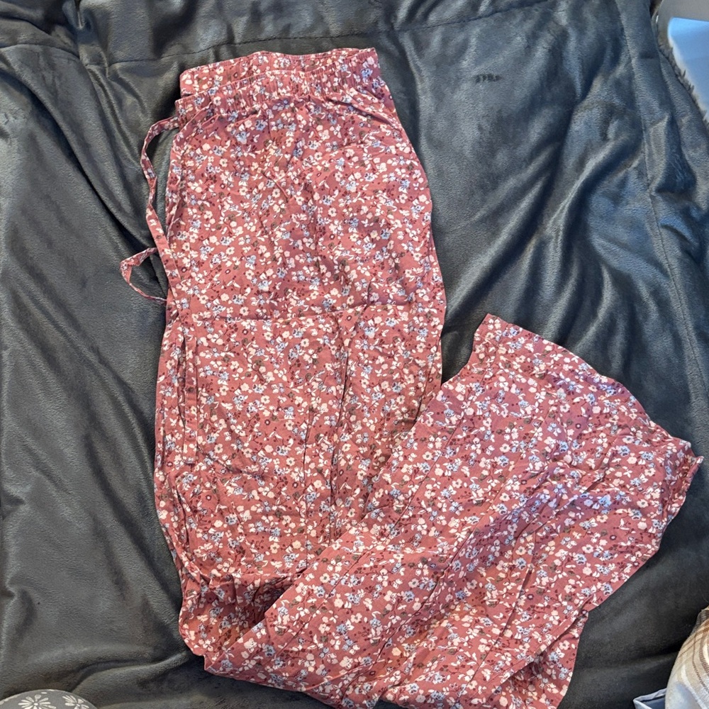 Floral Pink Pajama Pants